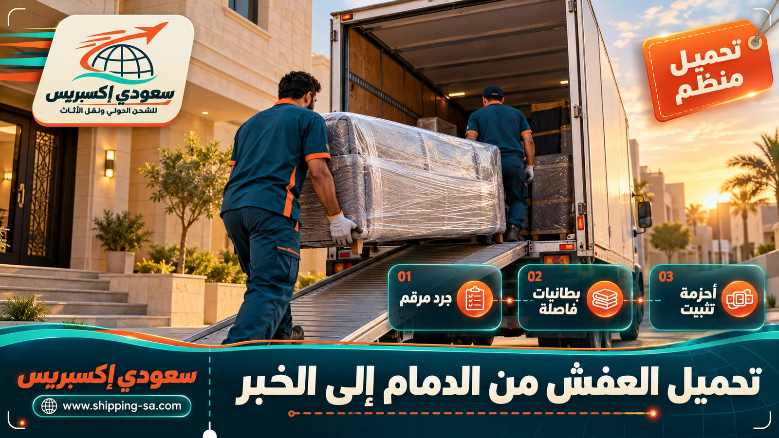 تحميل العفش من الدمام إلى الخبر