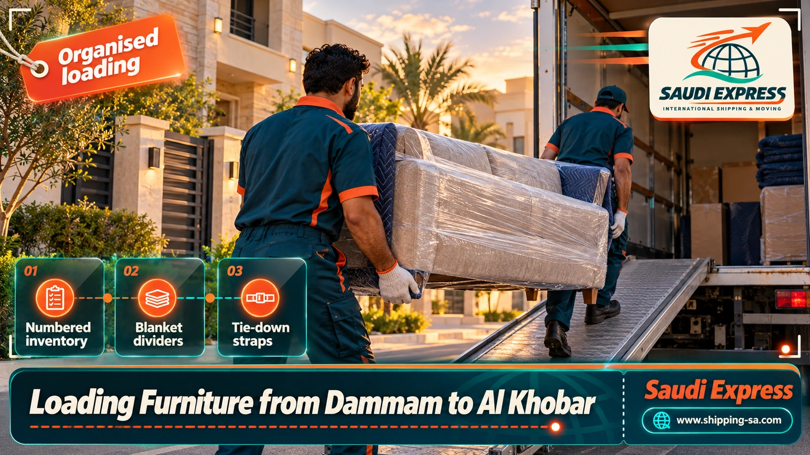 Loading Furniture from Dammam to Al Khobar