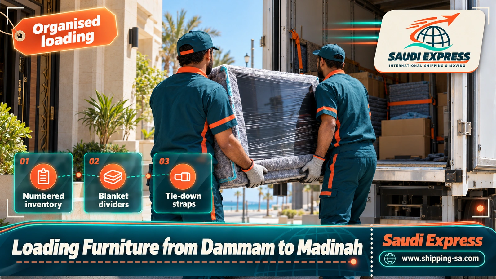 Loading Furniture from Dammam to Madinah