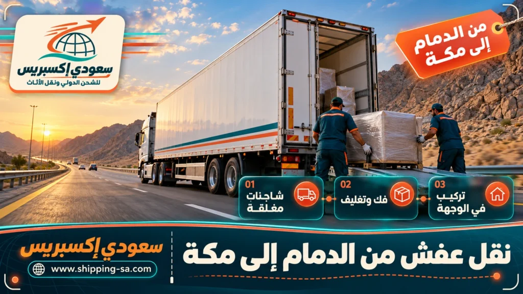 نقل عفش من الدمام إلى مكة