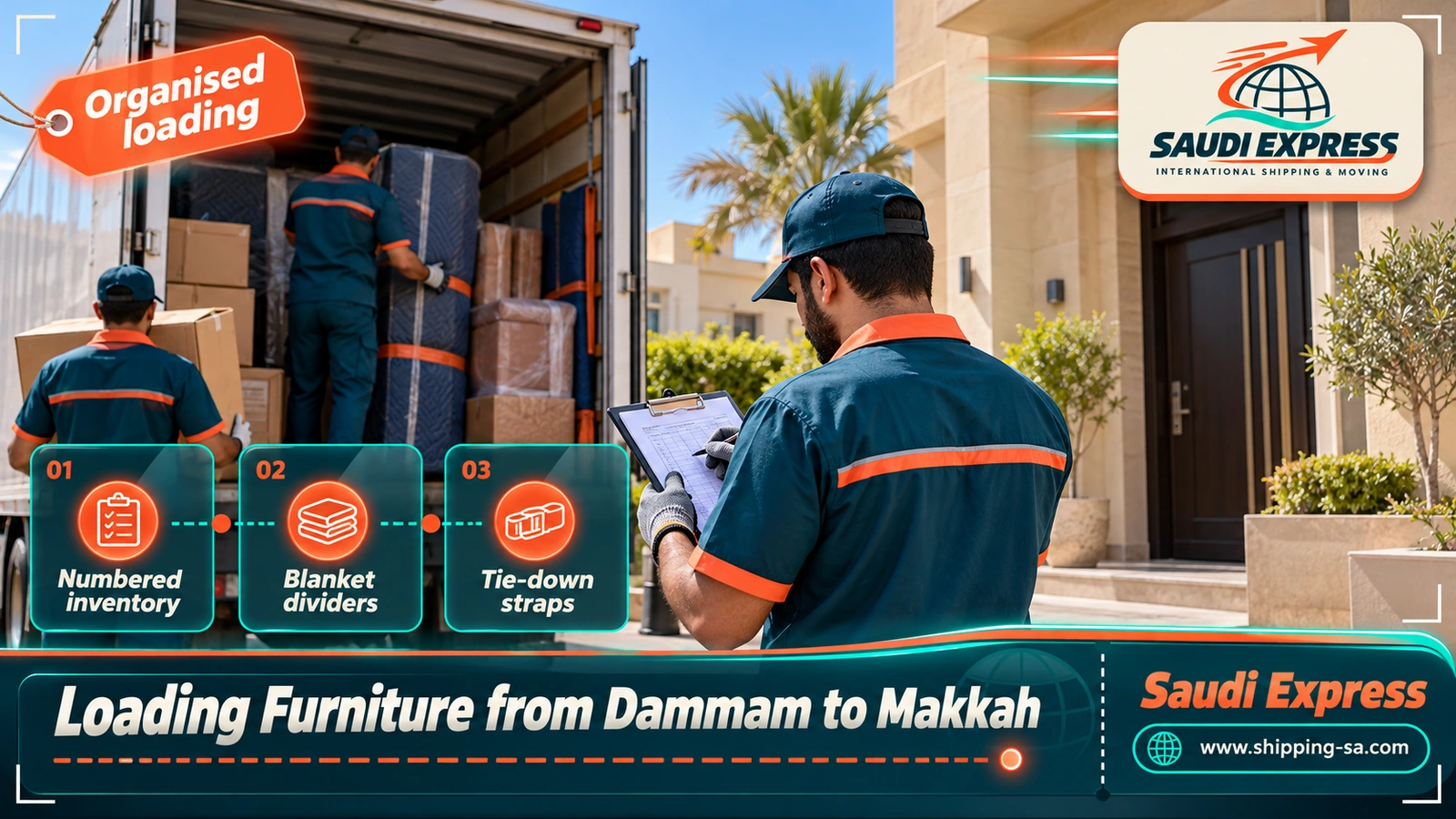 Loading Furniture from Dammam to Makkah