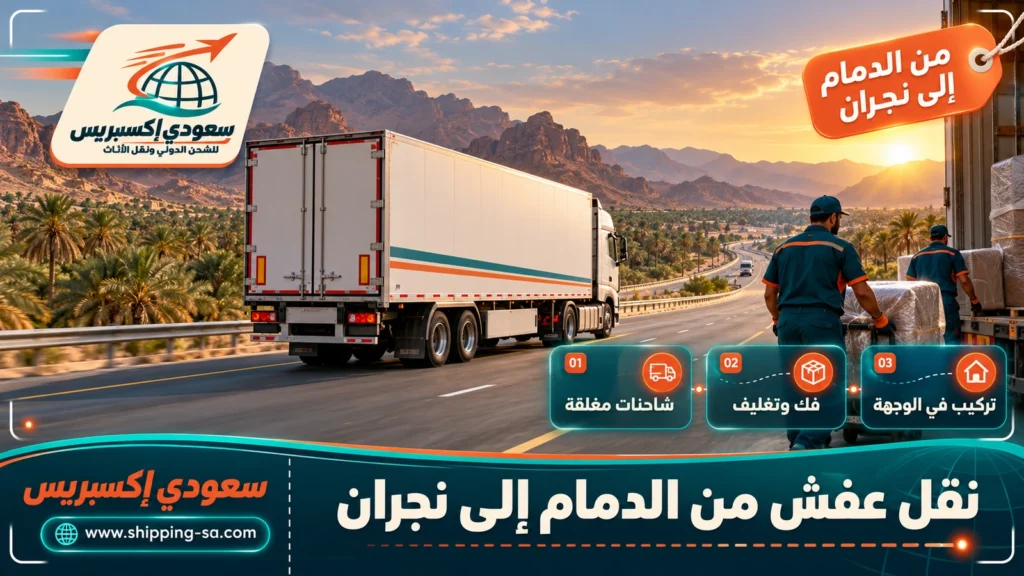 نقل عفش من الدمام إلى نجران