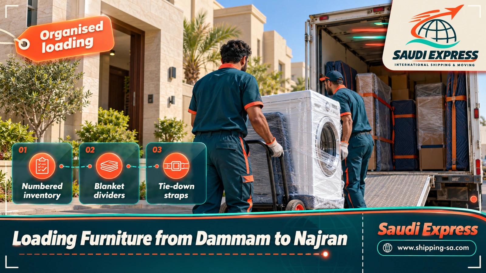 Loading Furniture from Dammam to Najran