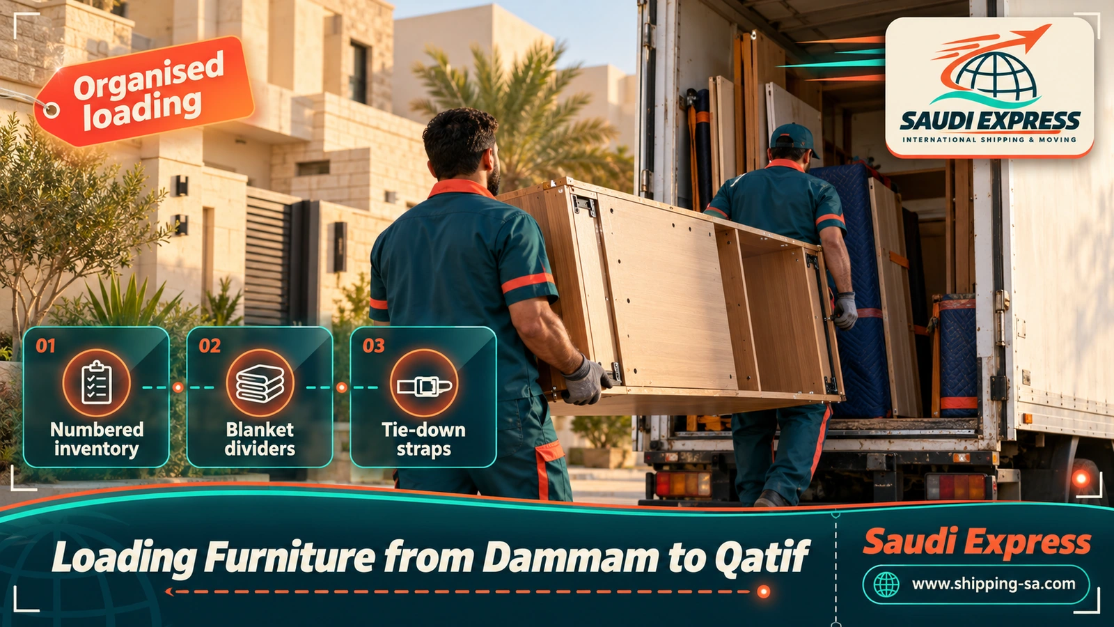 Loading Furniture from Dammam to Qatif
