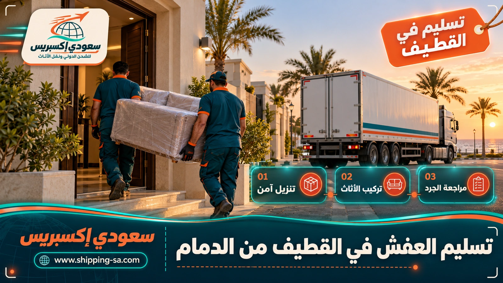 تسليم العفش في القطيف من الدمام