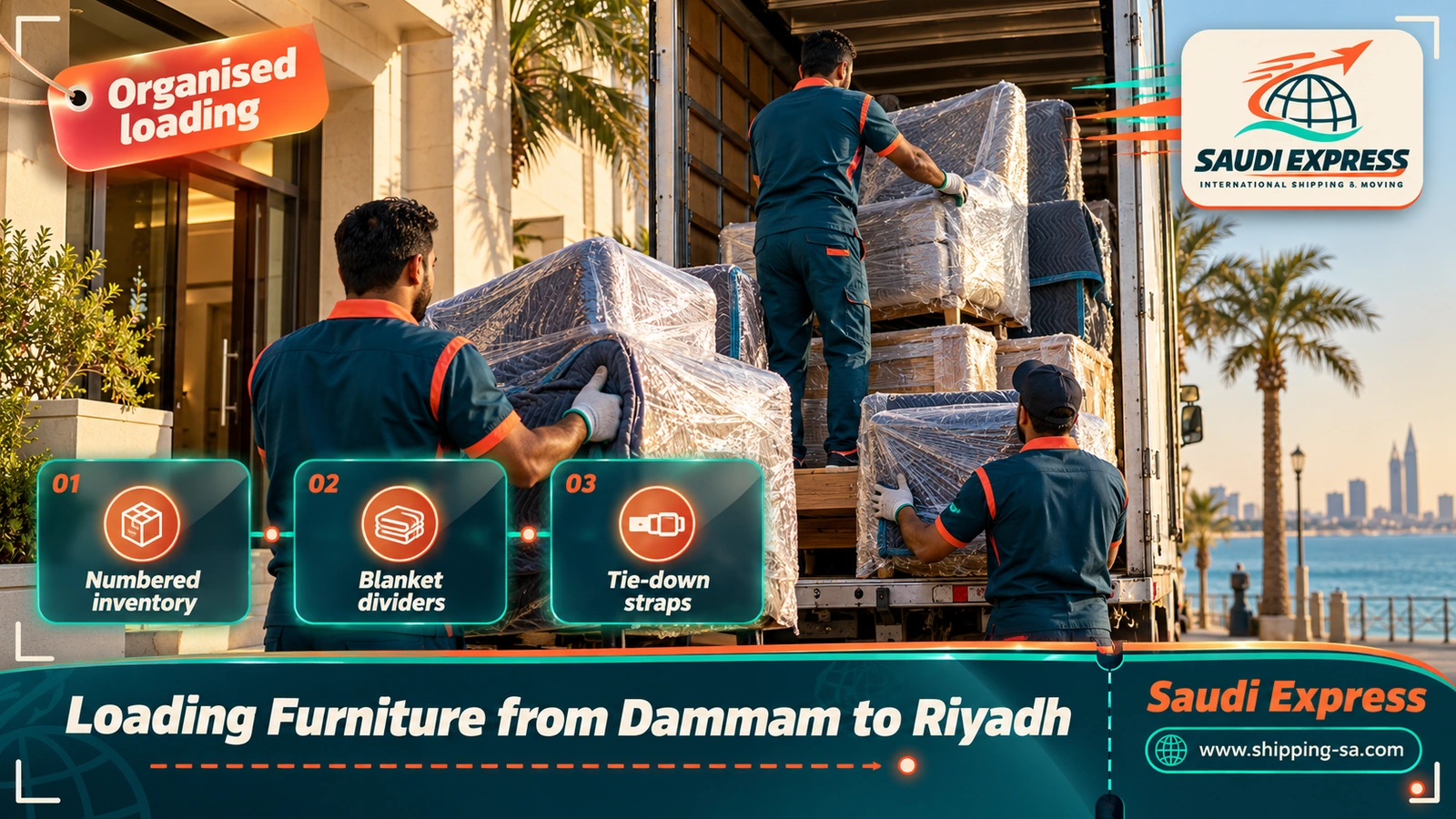 Loading Furniture from Dammam to Riyadh