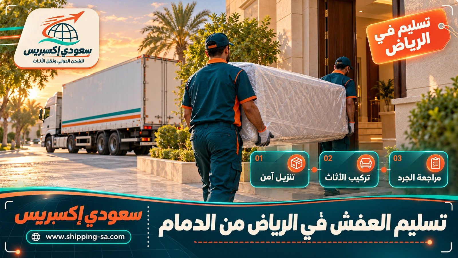 تسليم العفش في الرياض من الدمام