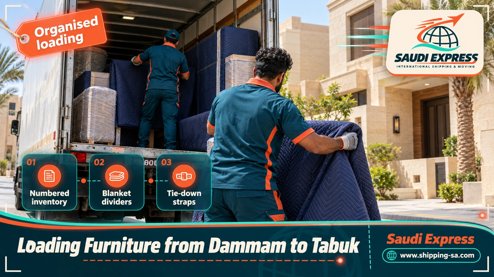 Loading Furniture from Dammam to Tabuk