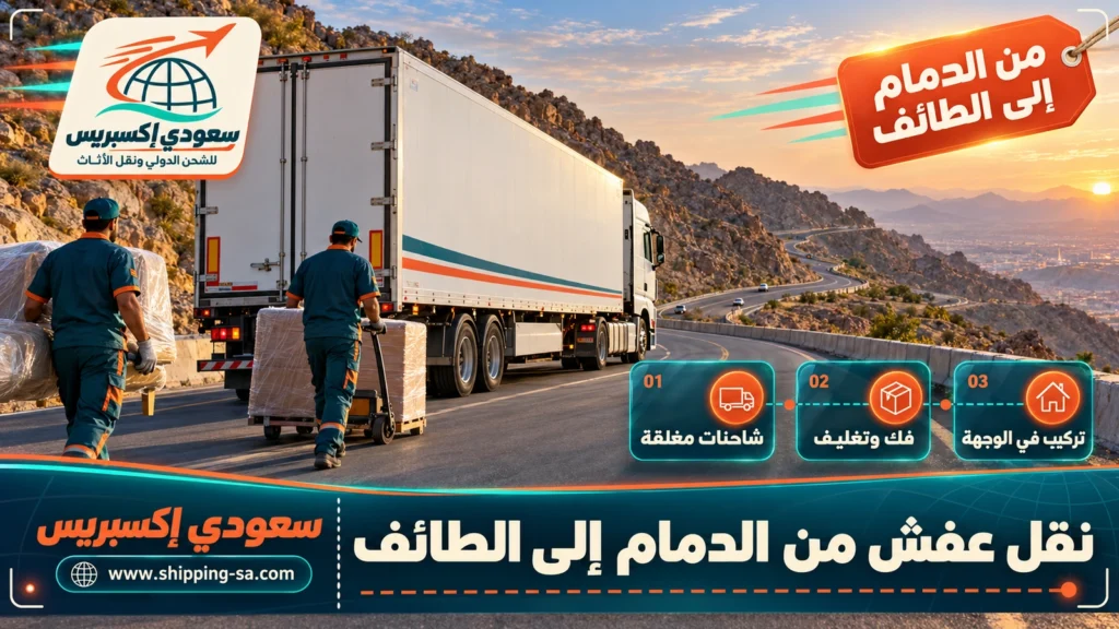 نقل عفش من الدمام إلى الطائف