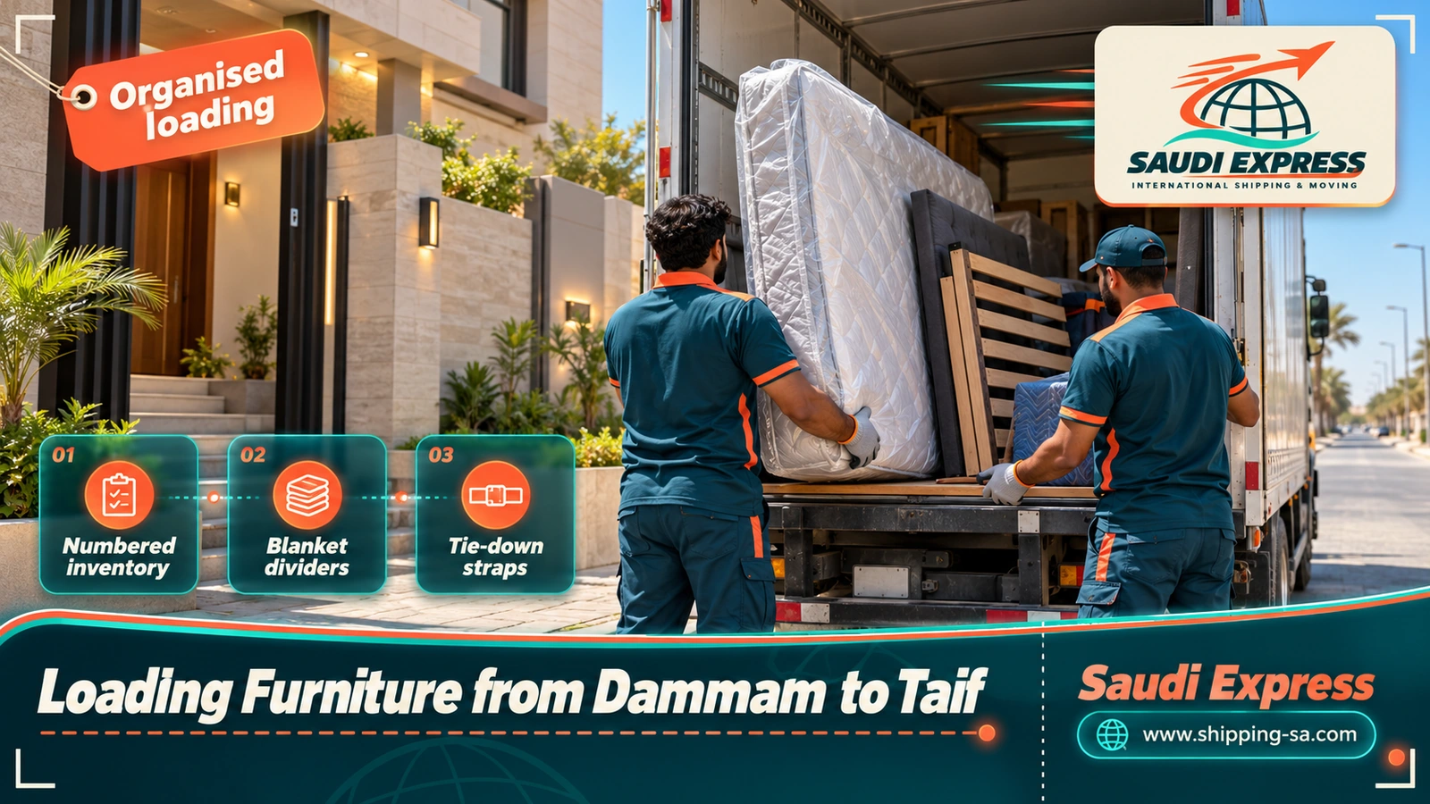 Loading Furniture from Dammam to Taif
