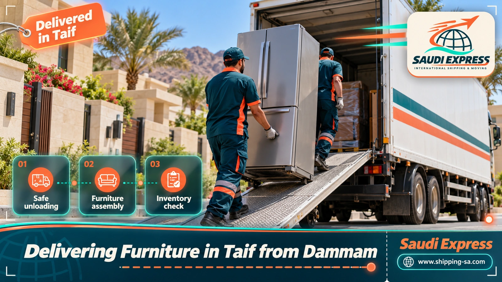 Delivering Furniture in Taif from Dammam