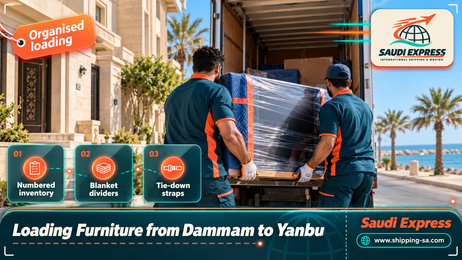 Loading Furniture from Dammam to Yanbu
