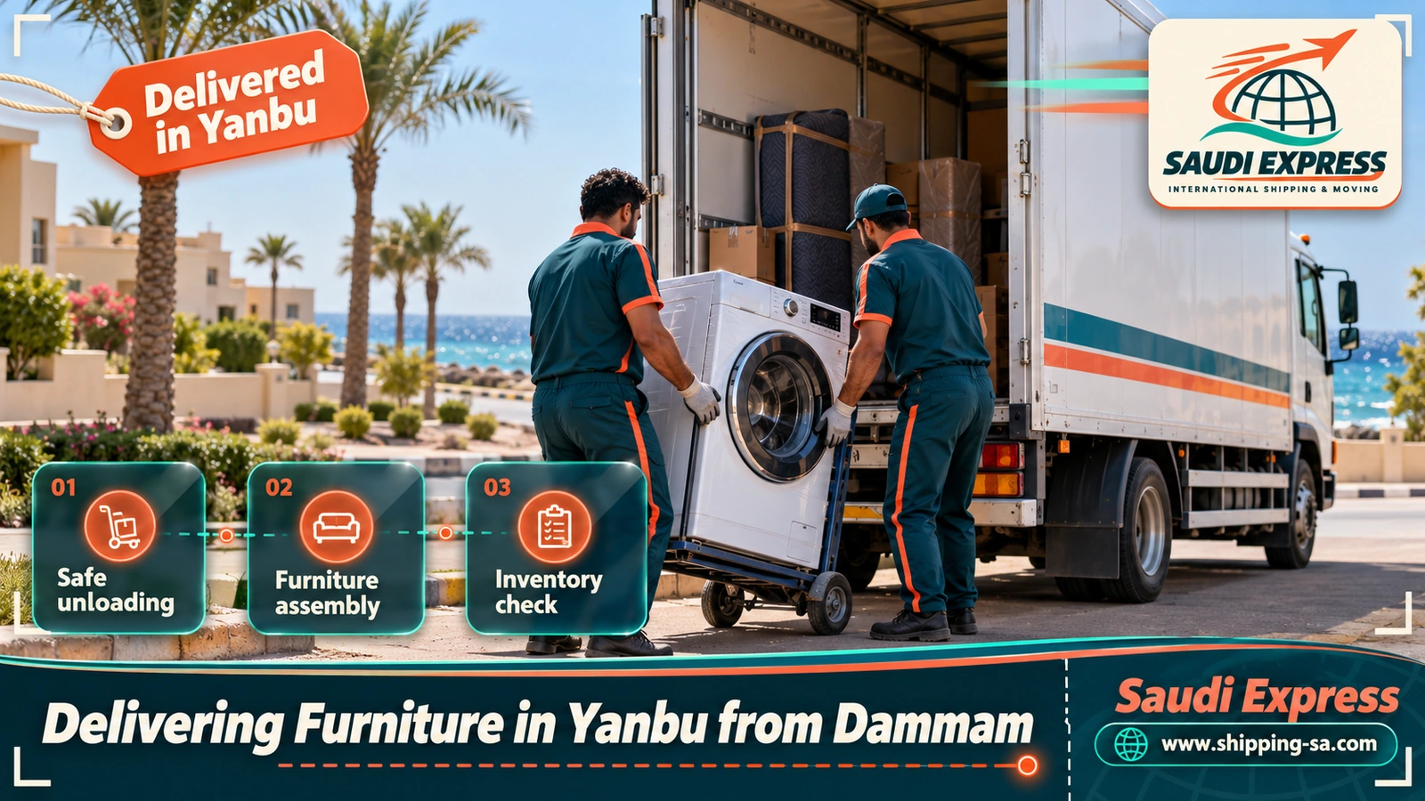Delivering Furniture in Yanbu from Dammam
