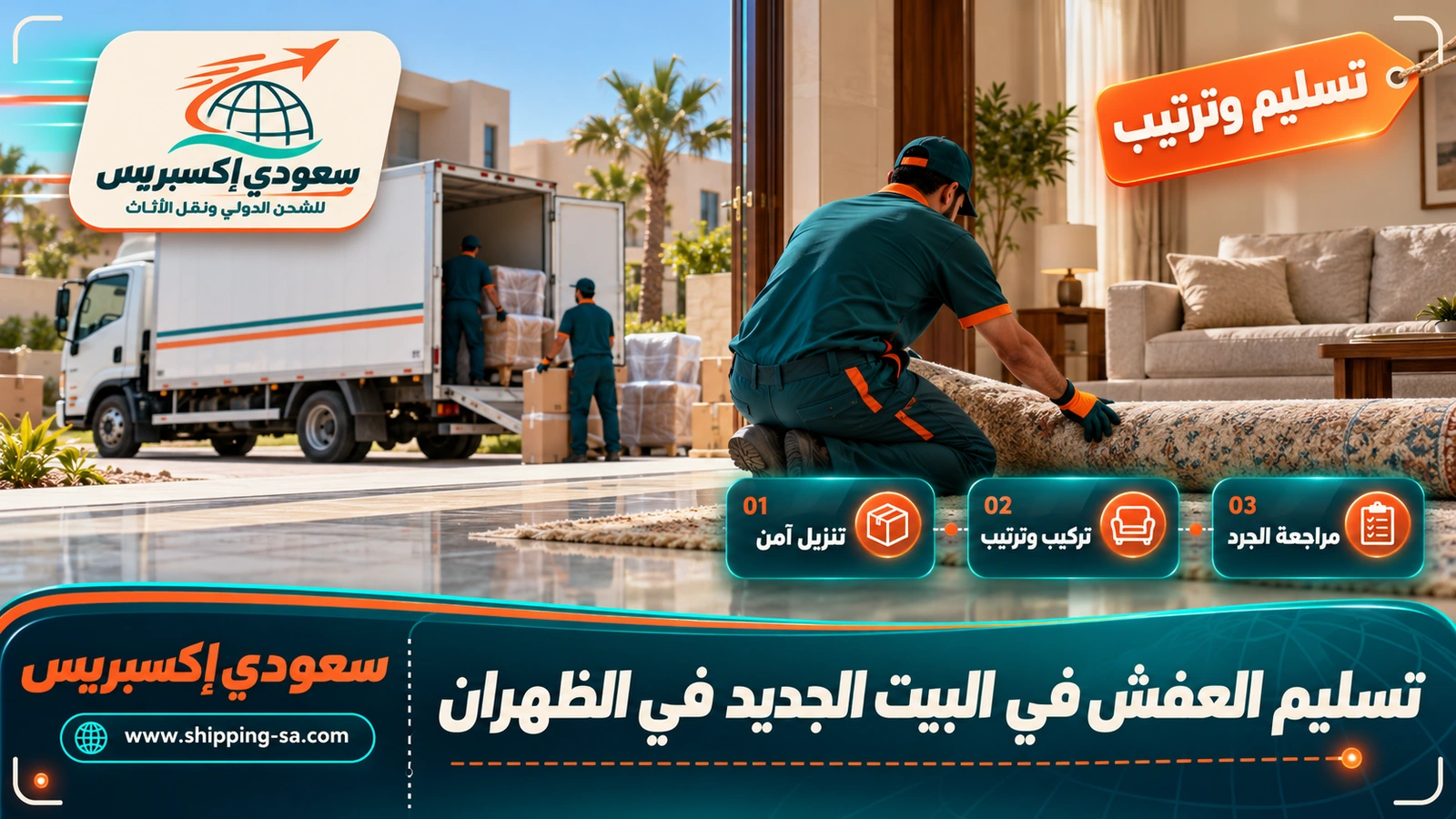 تسليم العفش في البيت الجديد في الظهران