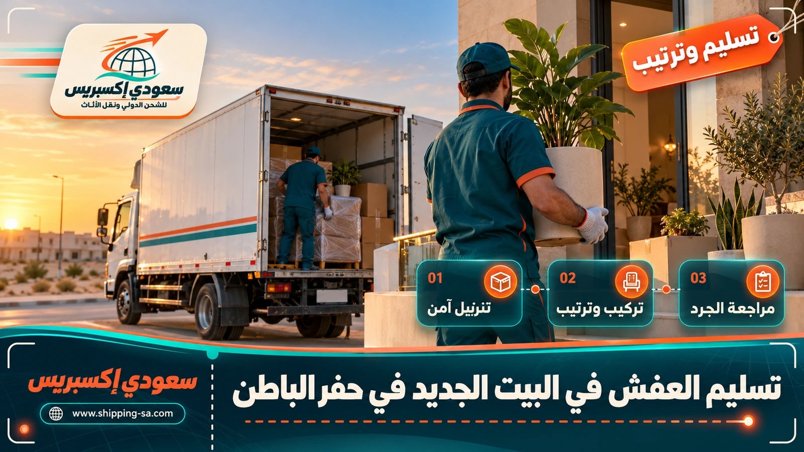 تسليم العفش في البيت الجديد في حفر الباطن
