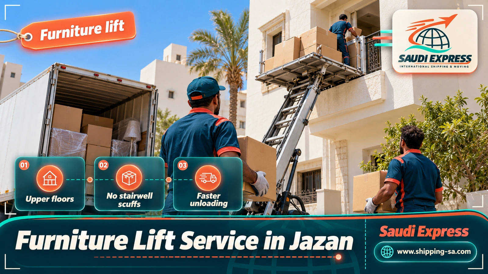 Furniture Lift Service in Jazan