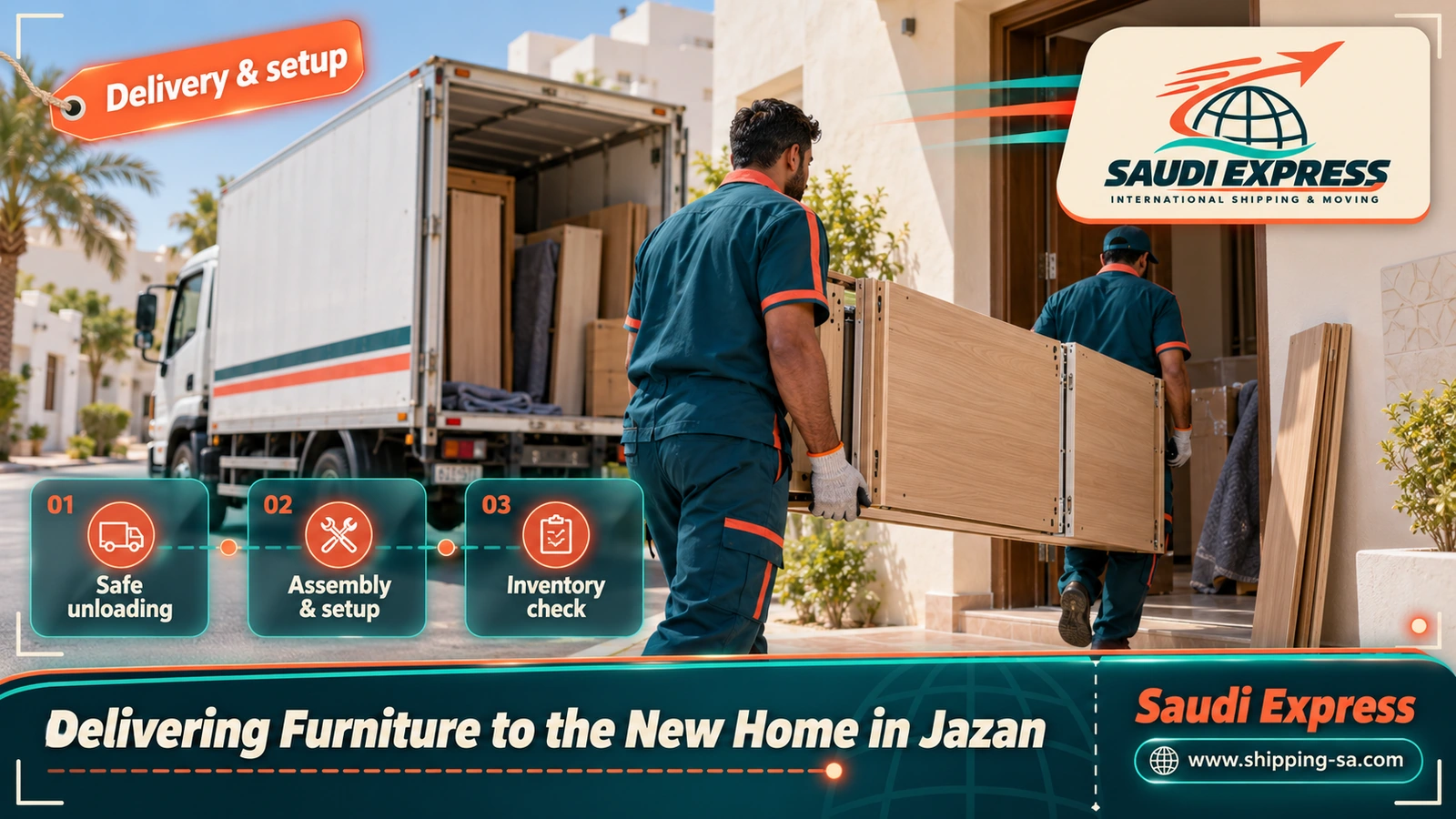 Delivering Furniture to the New Home in Jazan