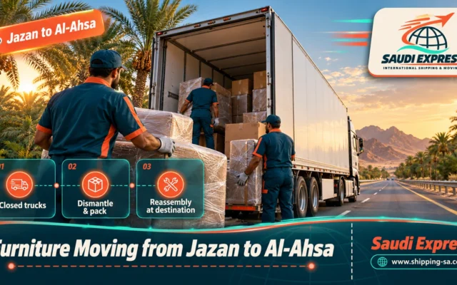 Furniture Moving from Jazan to Al-Ahsa
