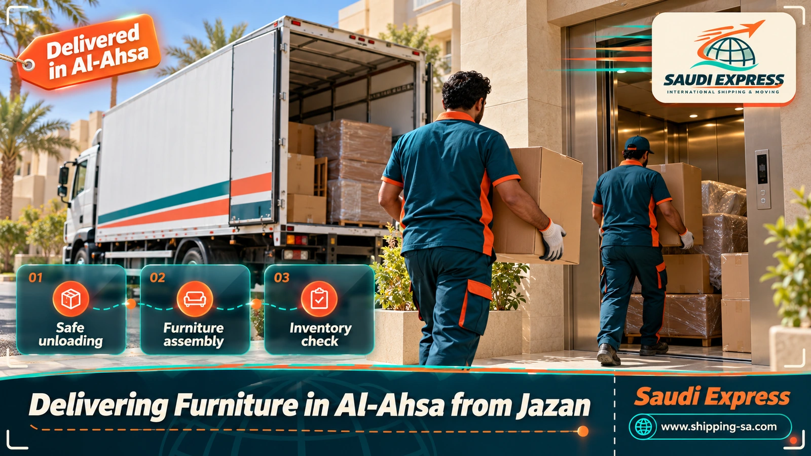 Delivering Furniture in Al-Ahsa from Jazan
