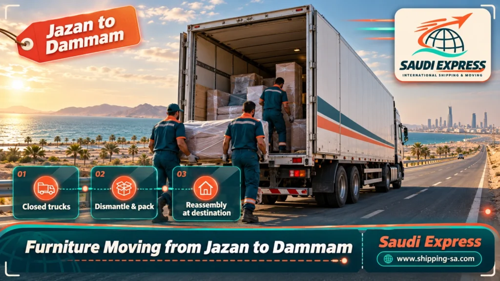 Furniture Moving from Jazan to Dammam