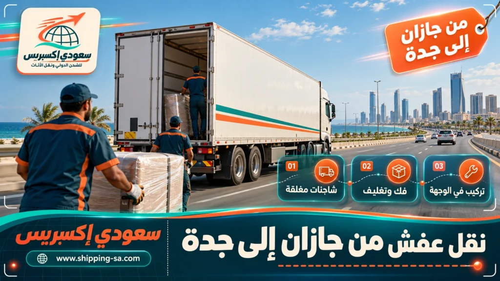 نقل عفش من جازان إلى جدة