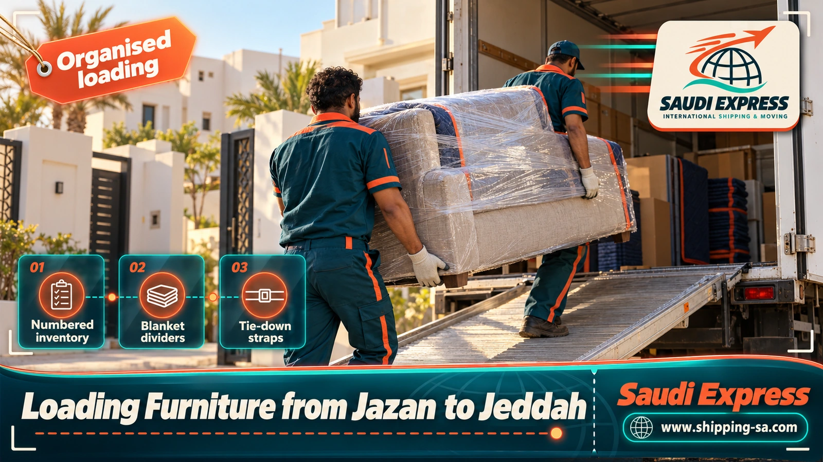 Loading Furniture from Jazan to Jeddah