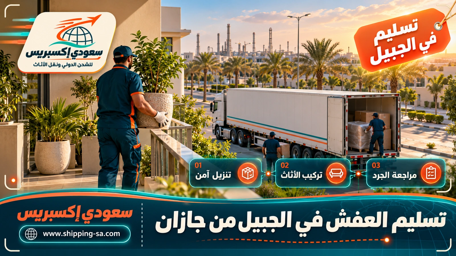 تسليم العفش في الجبيل من جازان