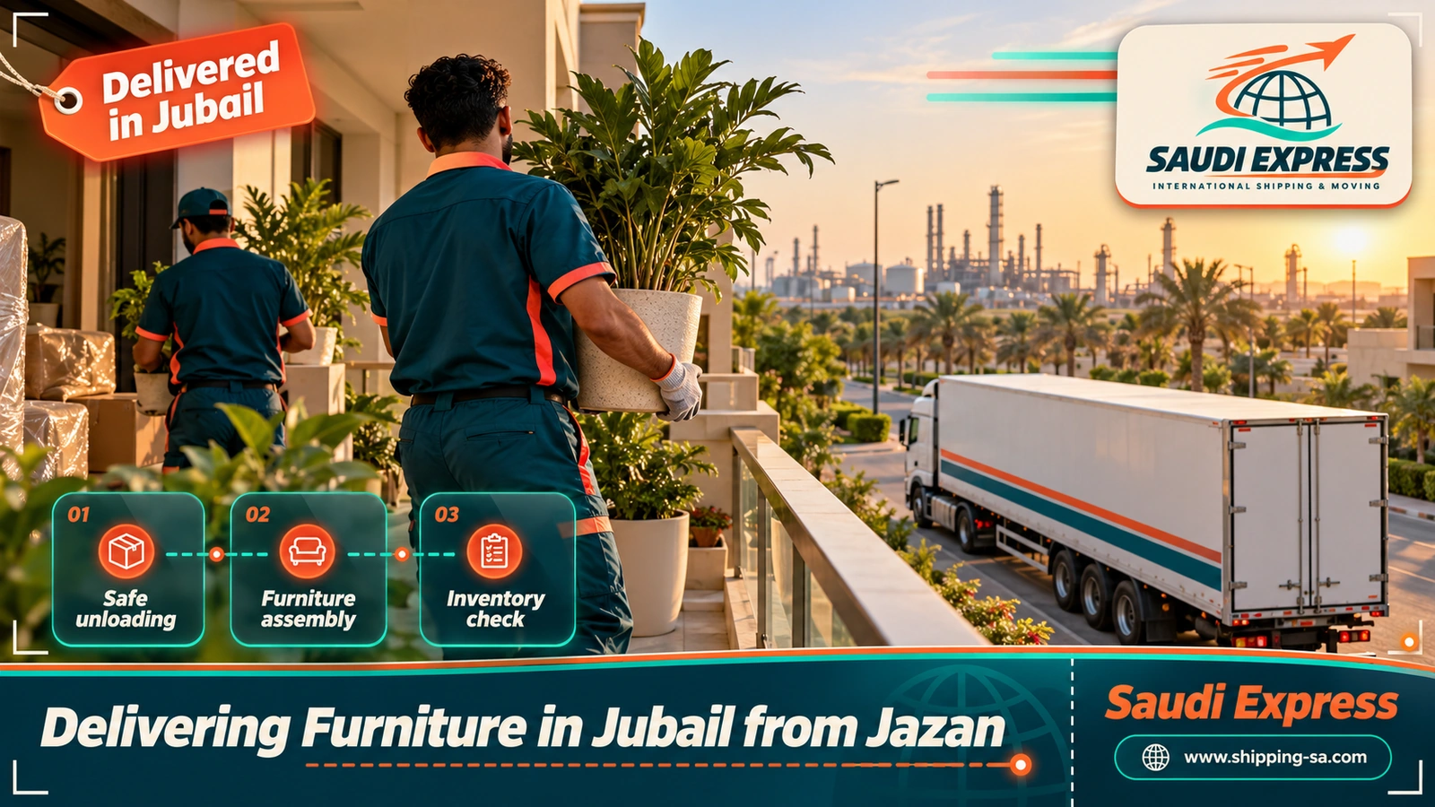 Delivering Furniture in Jubail from Jazan