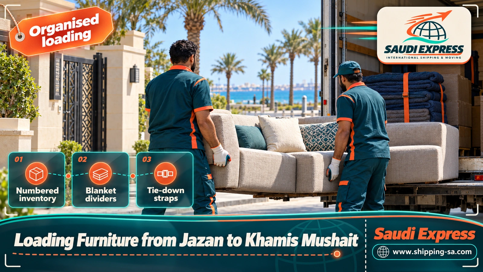 Loading Furniture from Jazan to Khamis Mushait