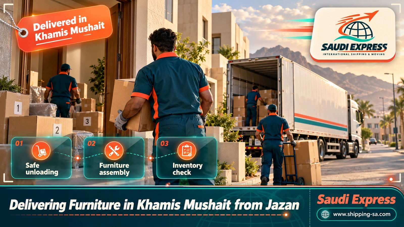Delivering Furniture in Khamis Mushait from Jazan