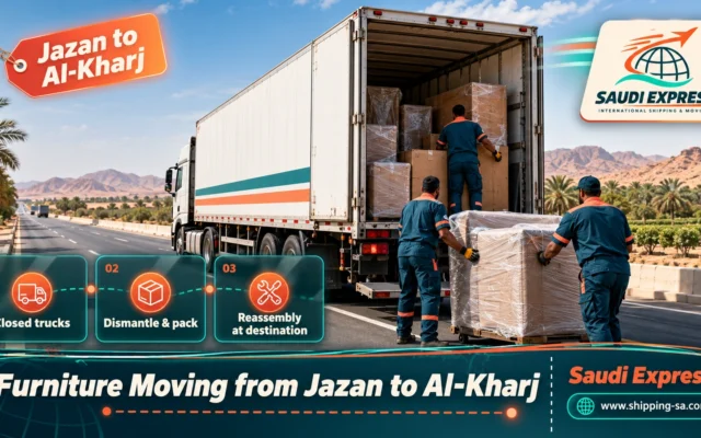 Furniture Moving from Jazan to Al-Kharj