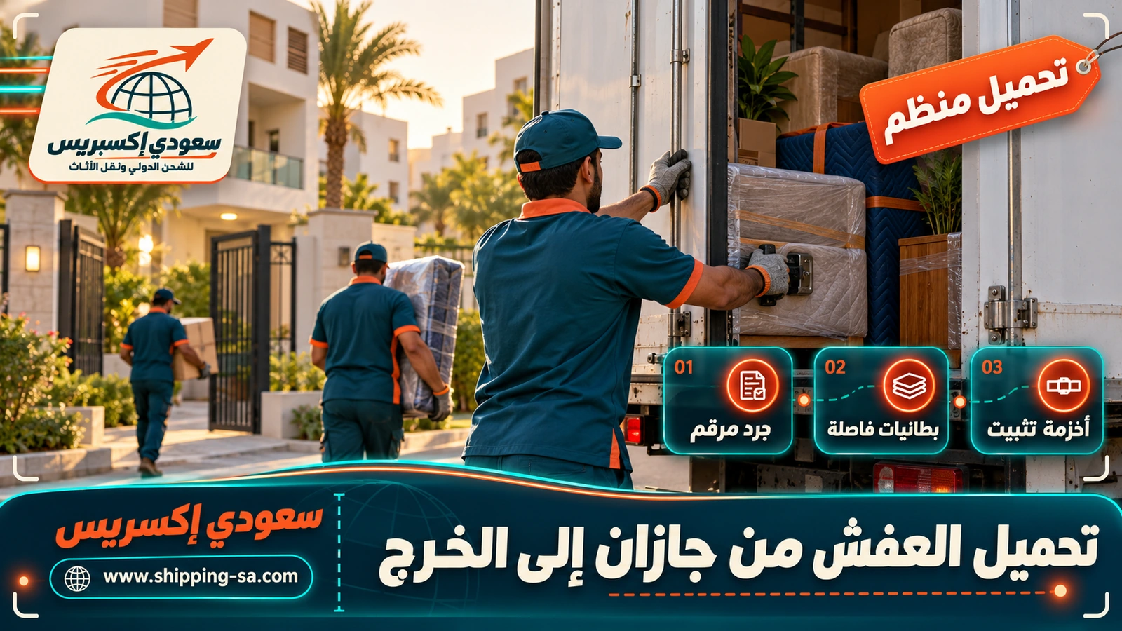 تحميل العفش من جازان إلى الخرج