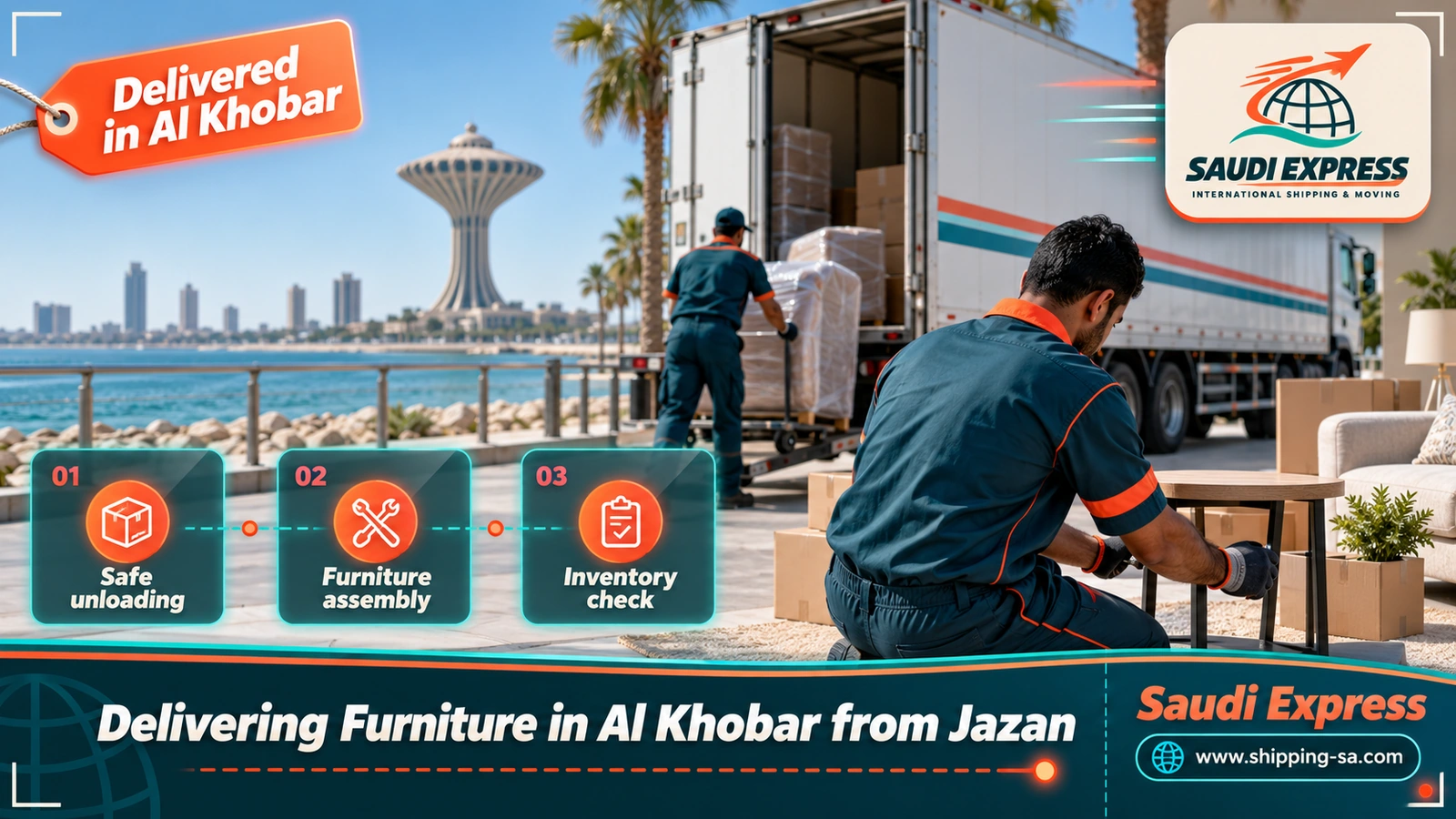 Delivering Furniture in Al Khobar from Jazan