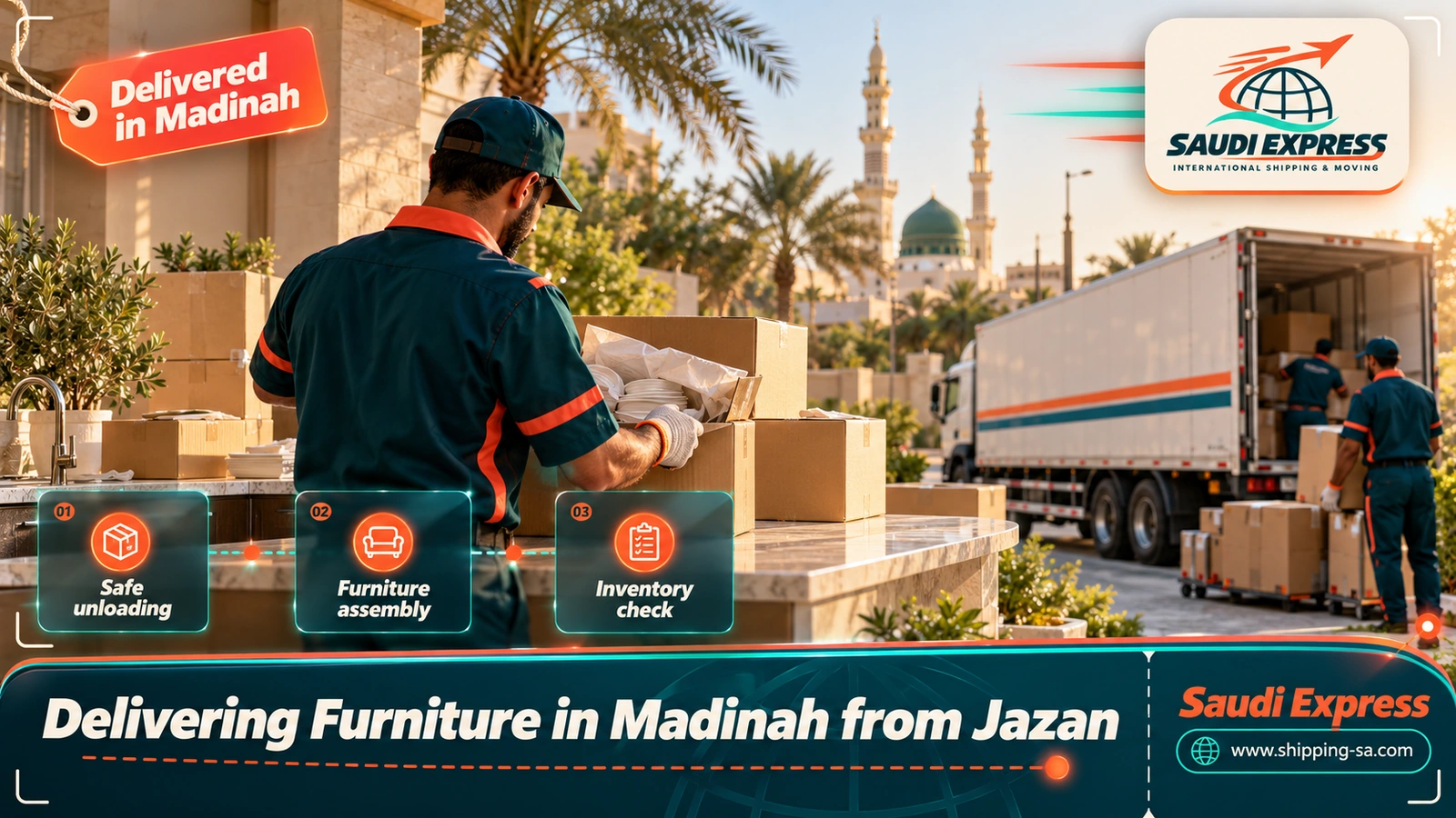 Delivering Furniture in Madinah from Jazan