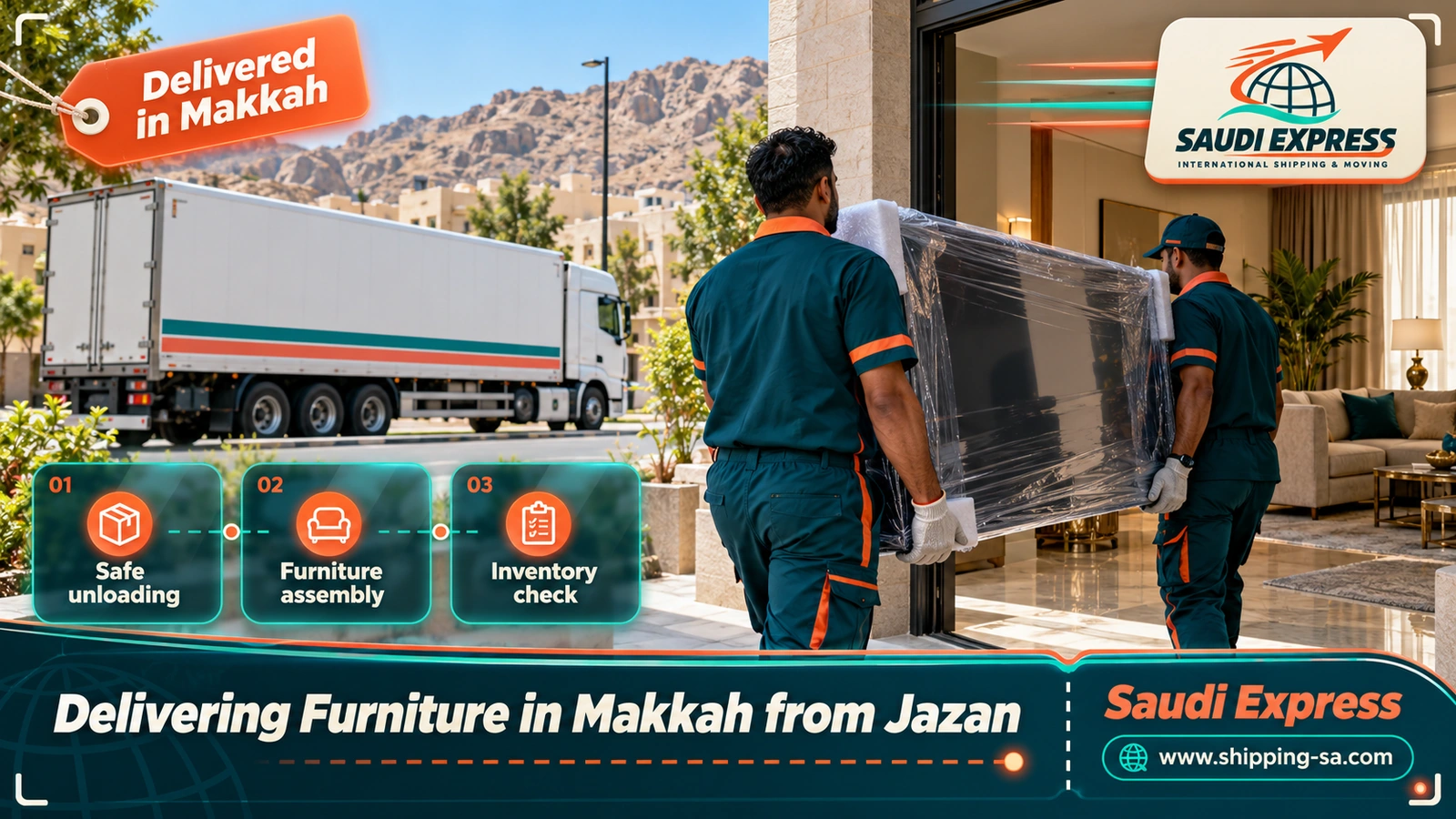 Delivering Furniture in Makkah from Jazan