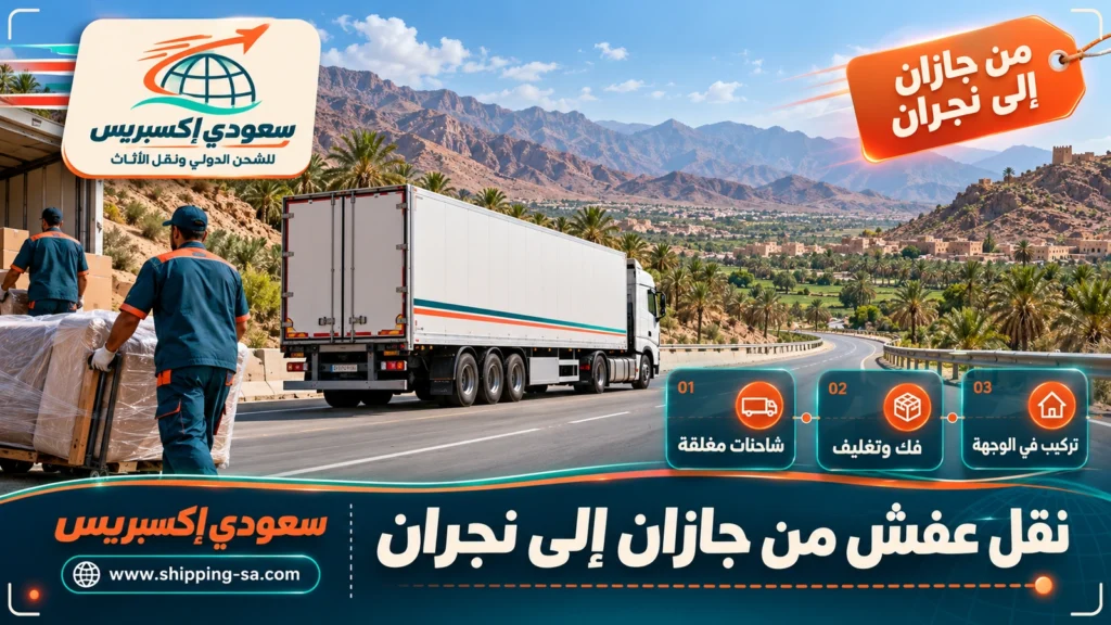 نقل عفش من جازان إلى نجران