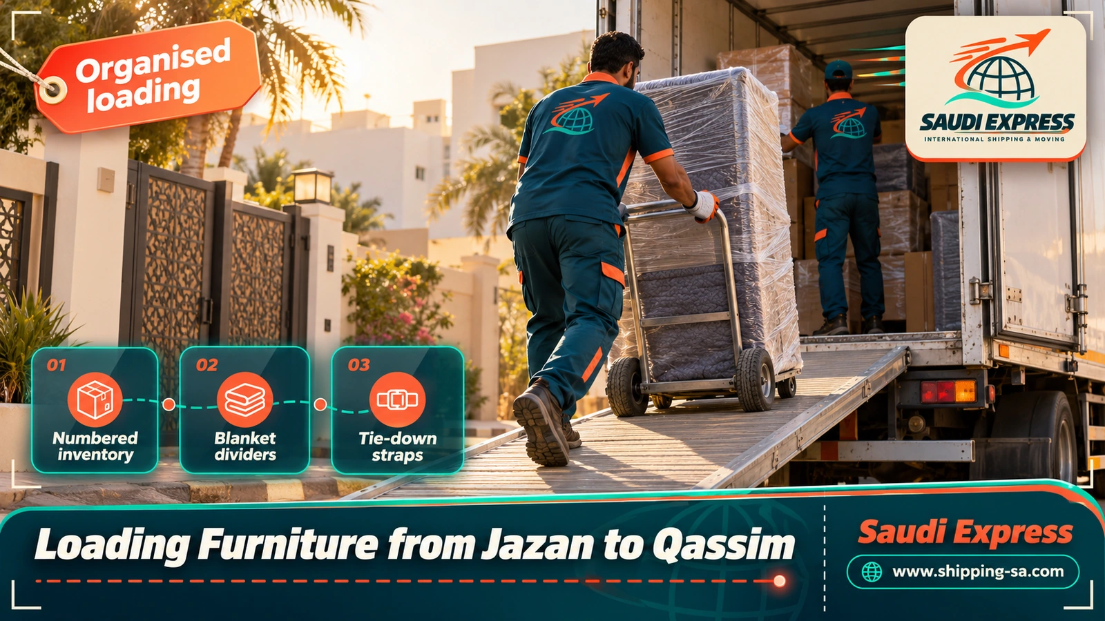 Loading Furniture from Jazan to Qassim