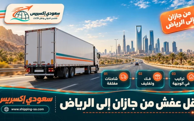 نقل عفش من جازان إلى الرياض