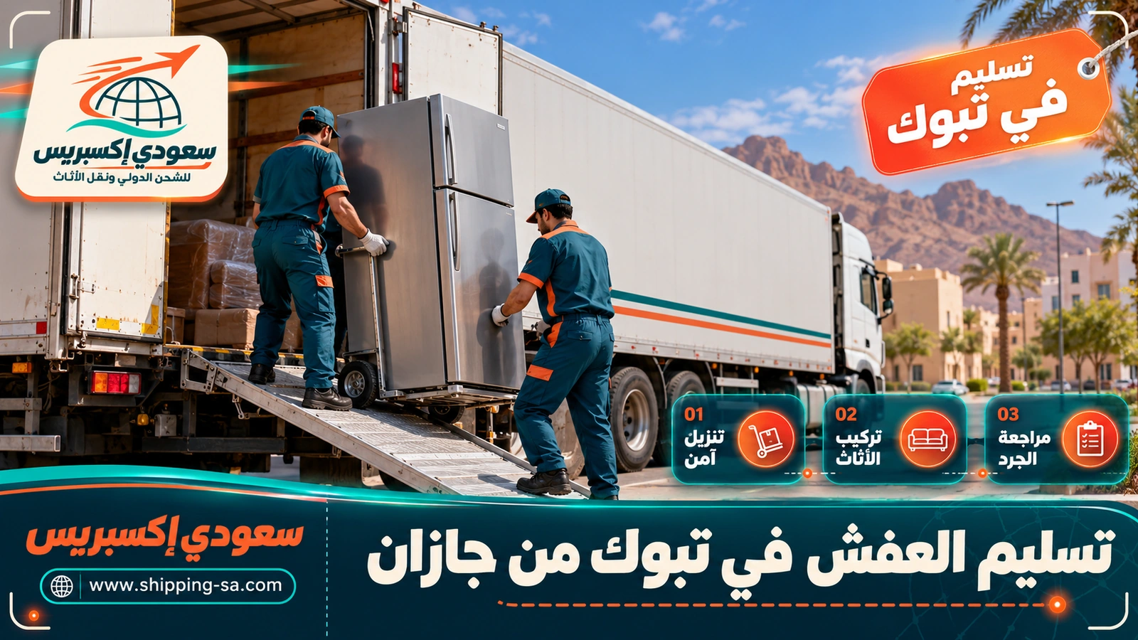 تسليم العفش في تبوك من جازان
