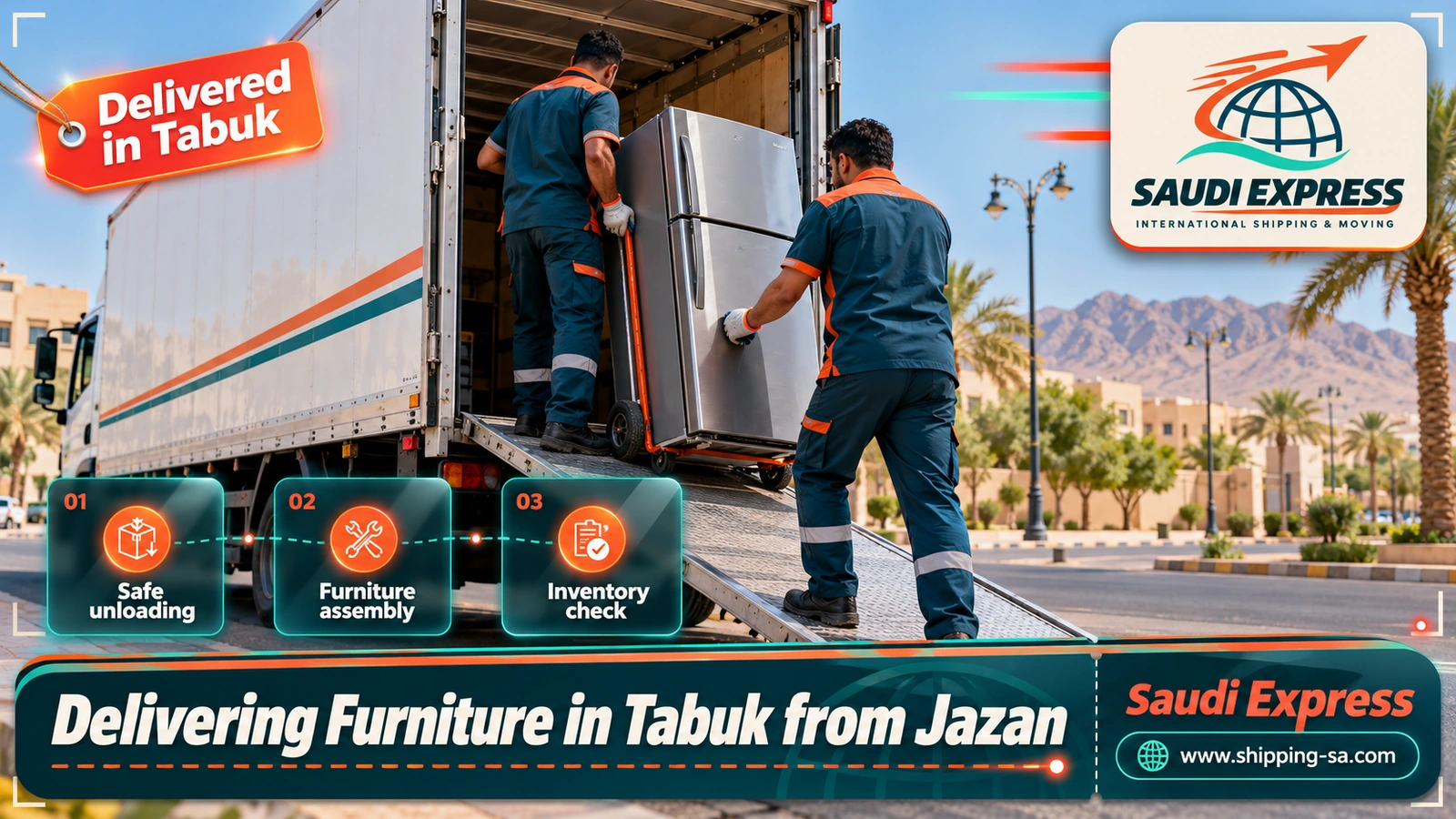 Delivering Furniture in Tabuk from Jazan