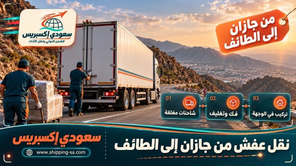 نقل عفش من جازان إلى الطائف