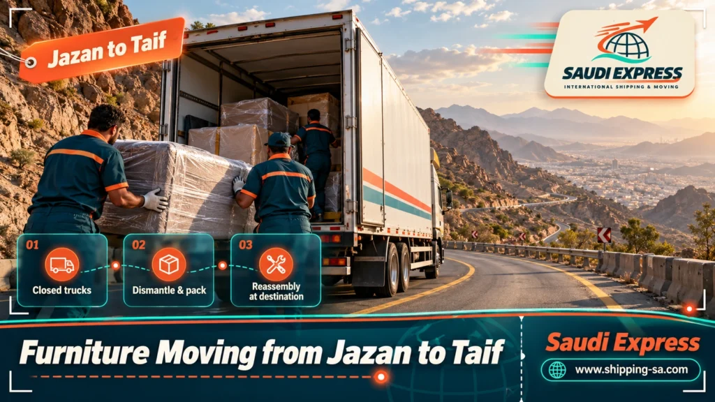 Furniture Moving from Jazan to Taif
