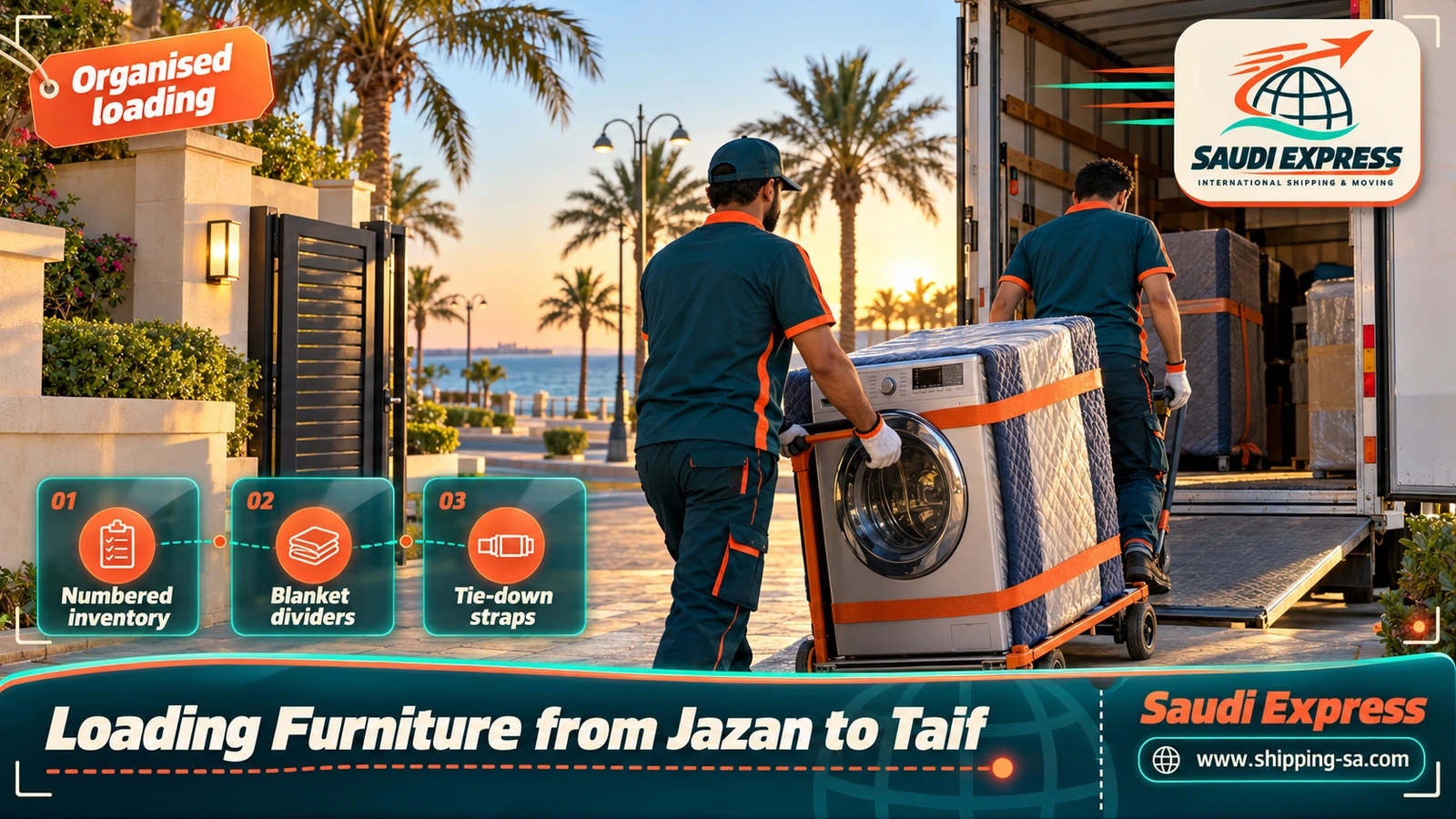 Loading Furniture from Jazan to Taif