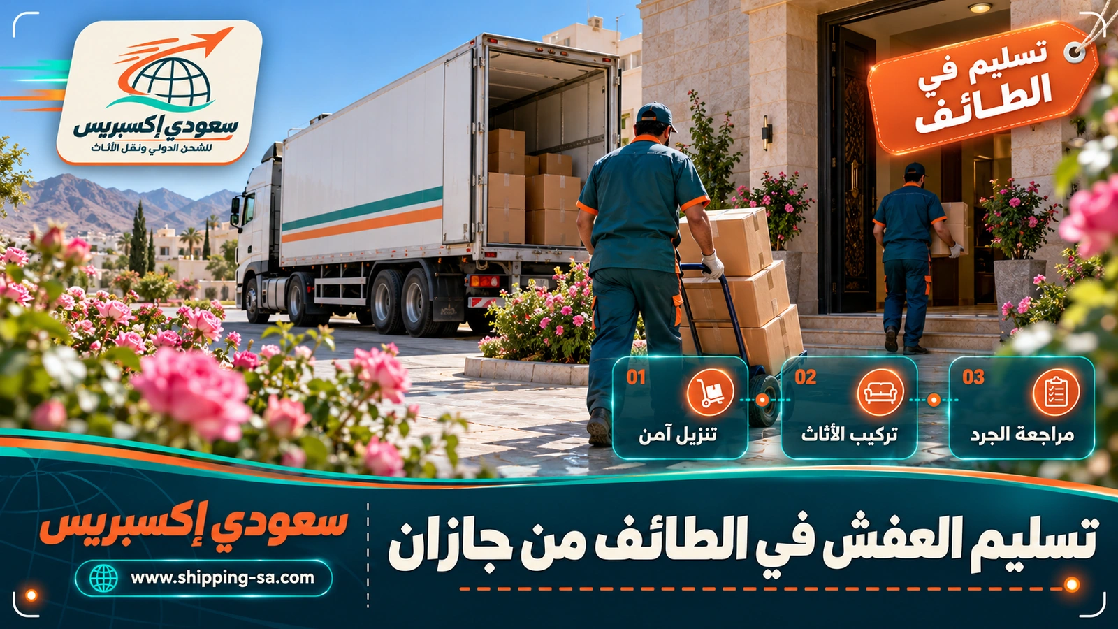 تسليم العفش في الطائف من جازان
