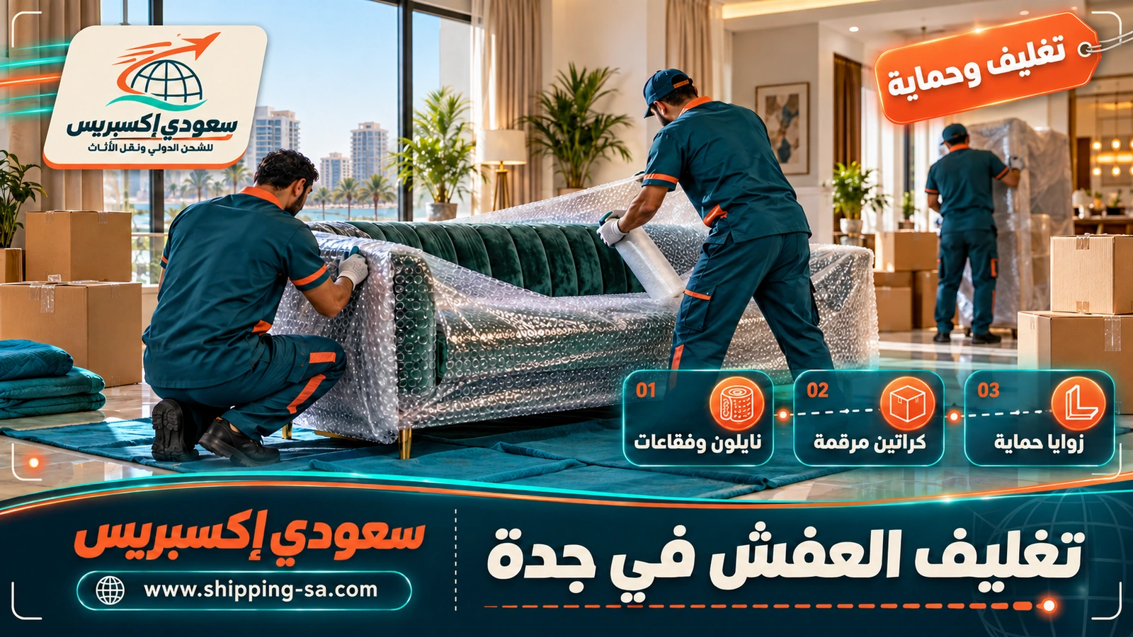 تغليف العفش في جدة