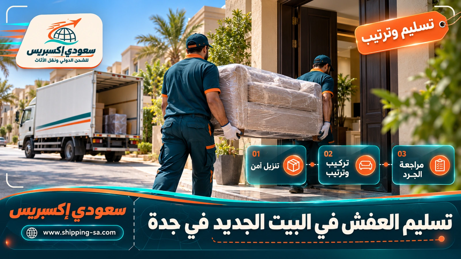 تسليم العفش في البيت الجديد في جدة