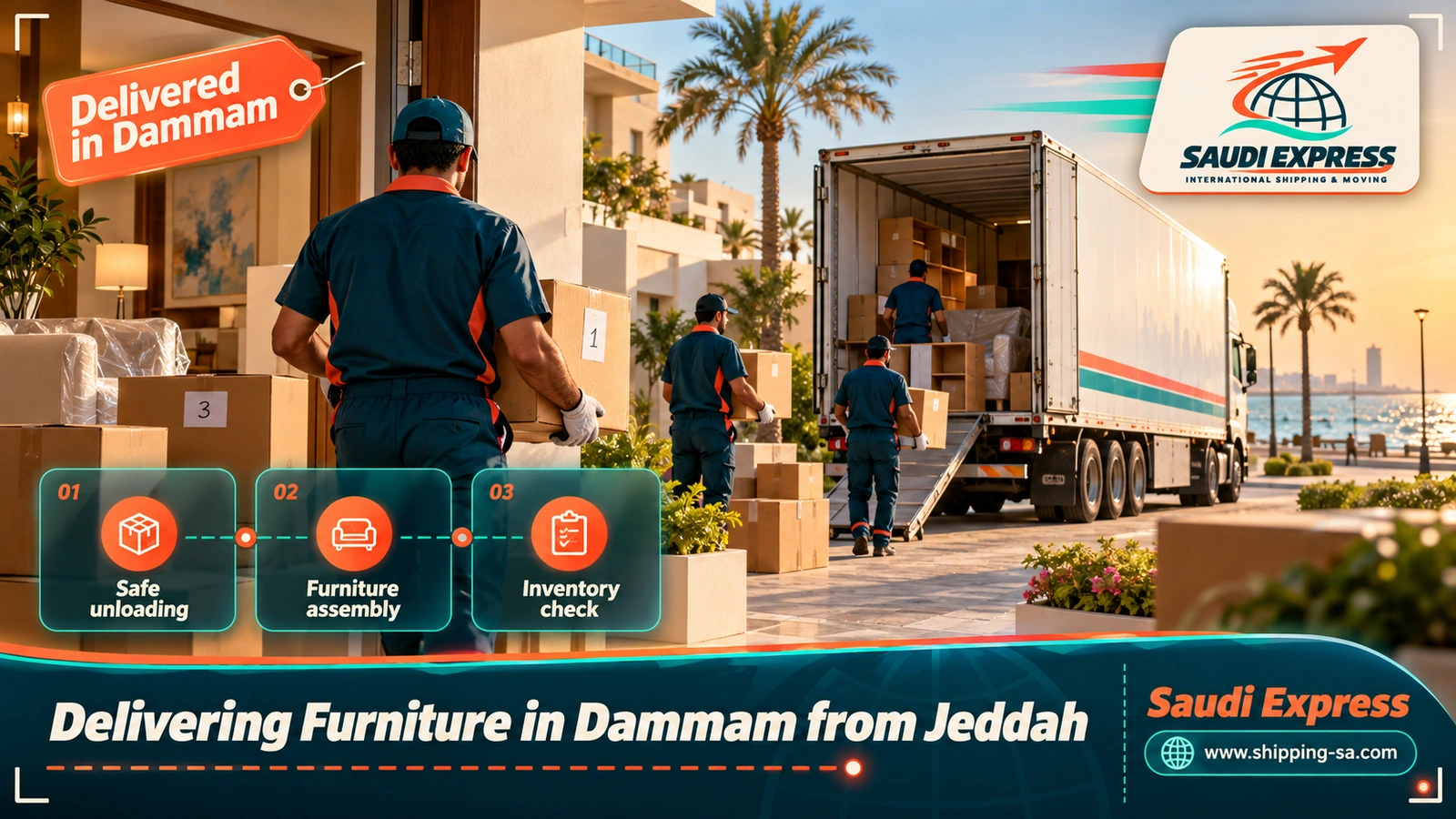 Delivering Furniture in Dammam from Jeddah