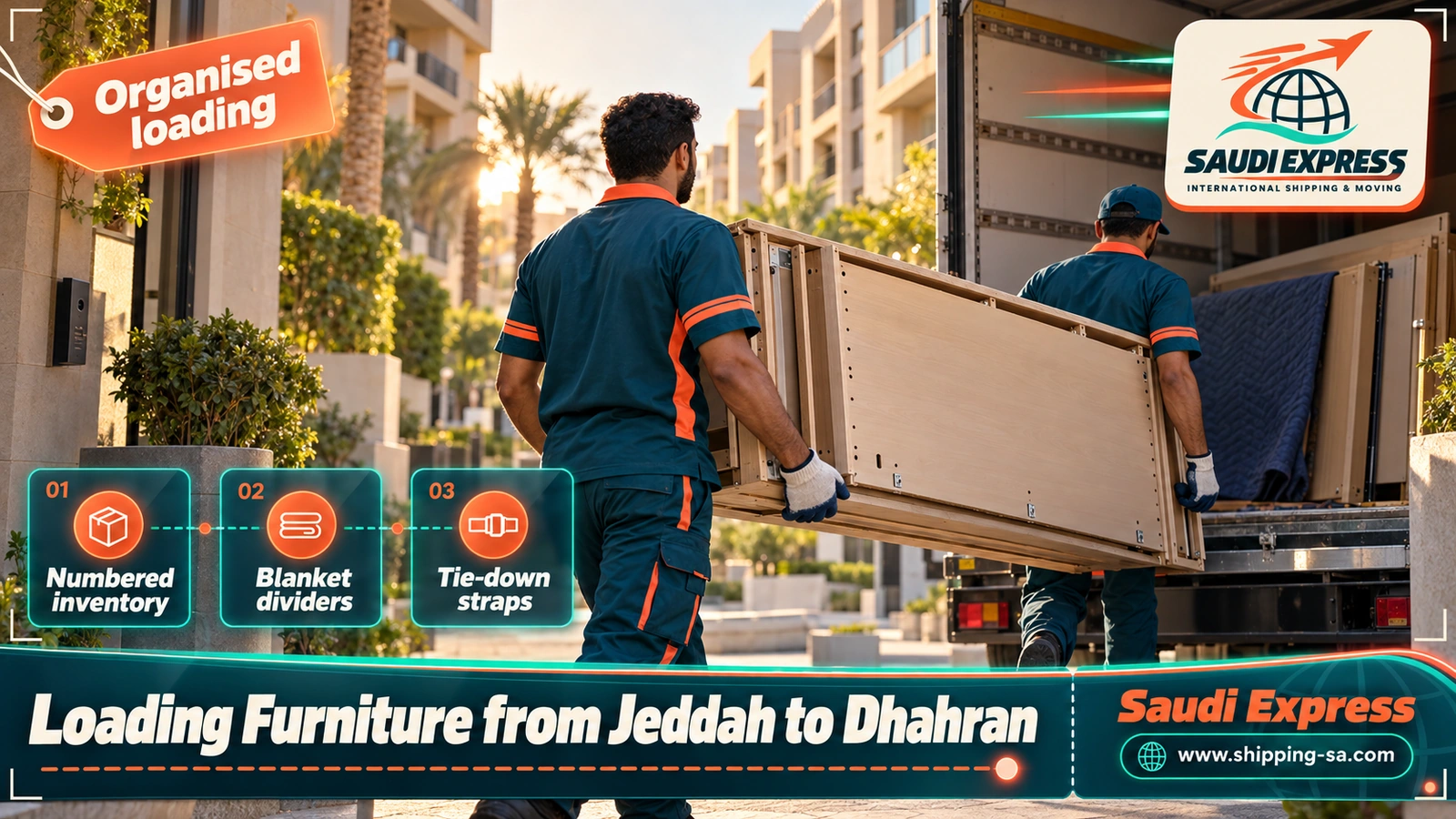 Loading Furniture from Jeddah to Dhahran