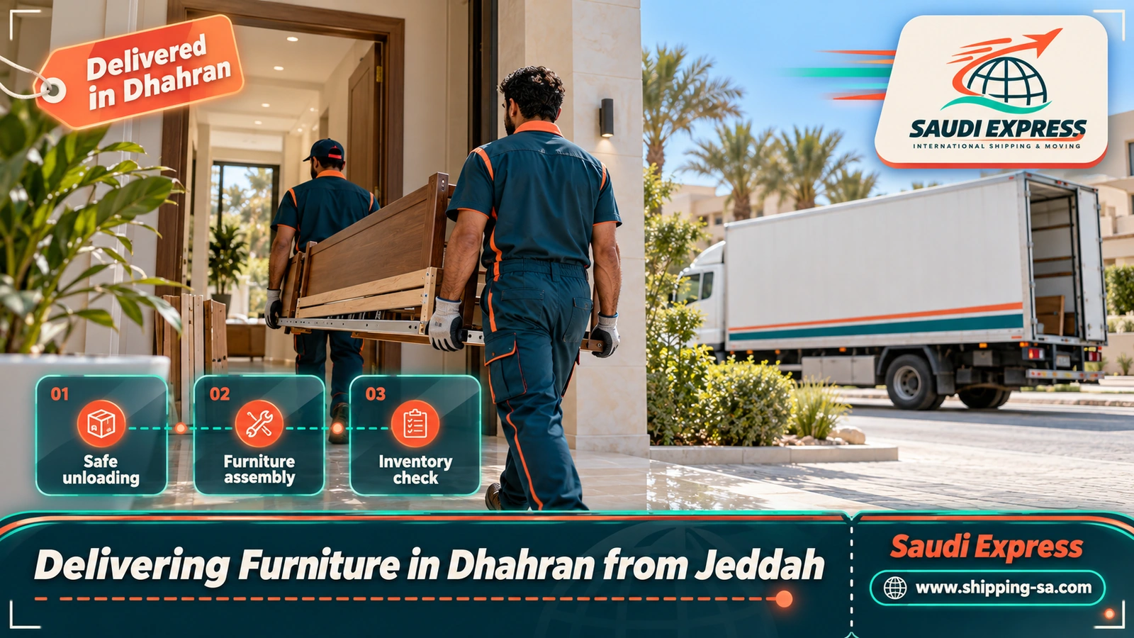 Delivering Furniture in Dhahran from Jeddah