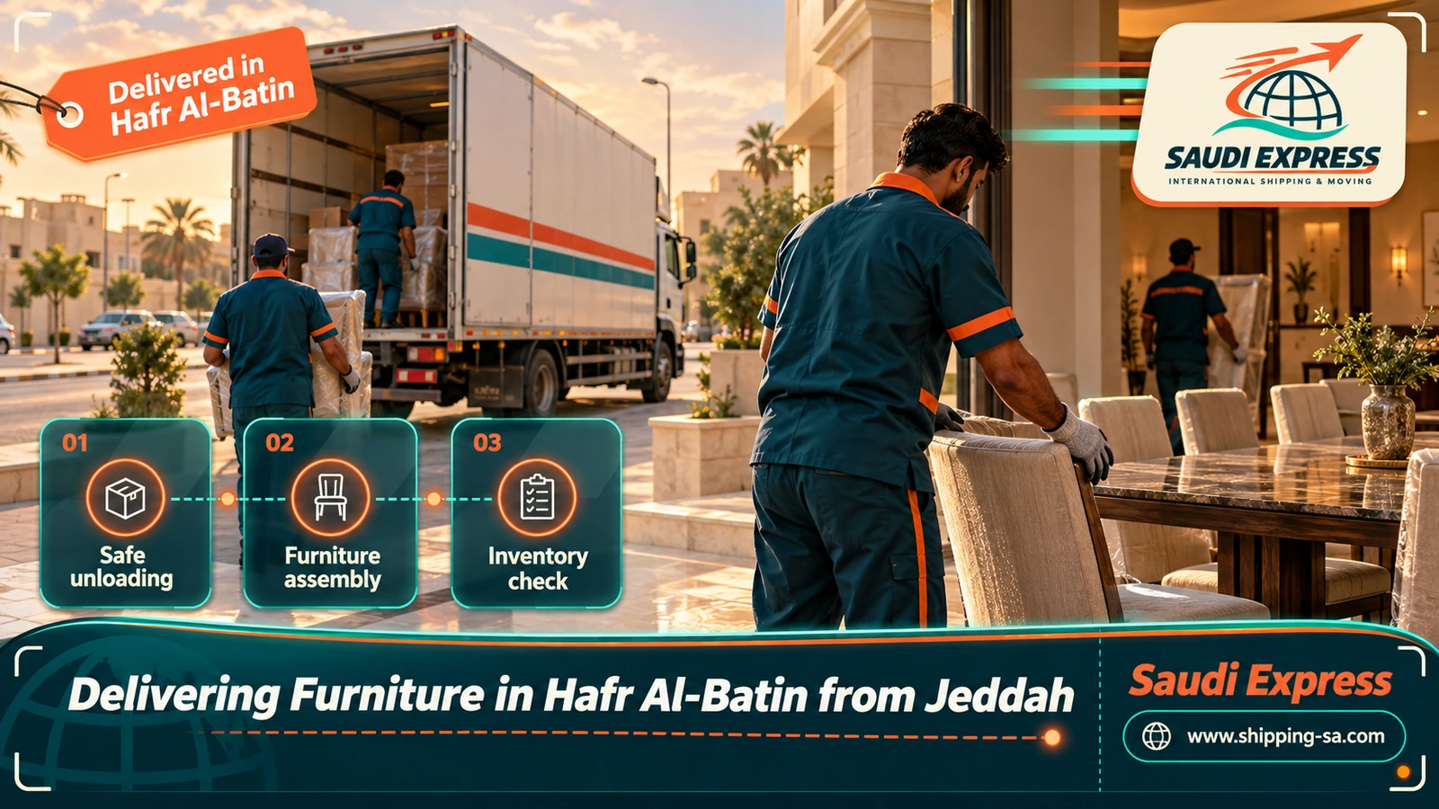 Delivering Furniture in Hafr Al-Batin from Jeddah